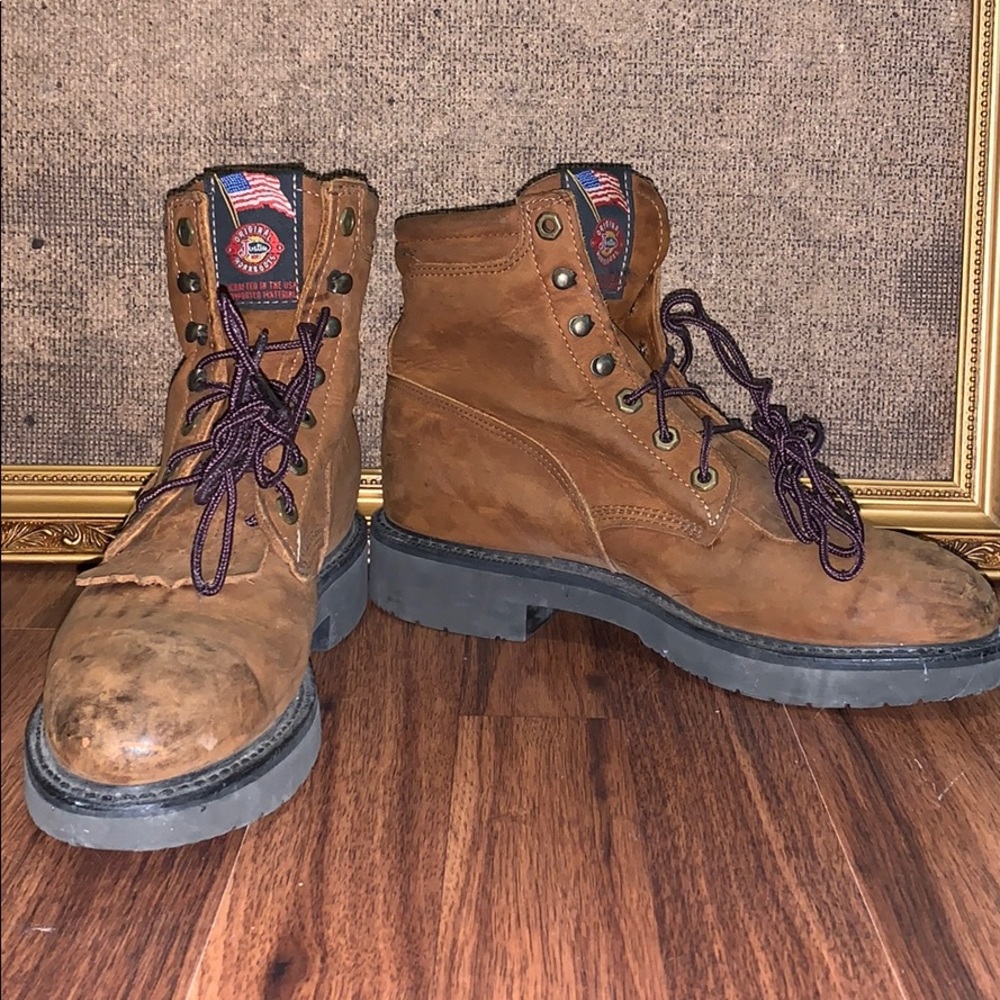 Minimal useJustin original work boots!(steel toed)
